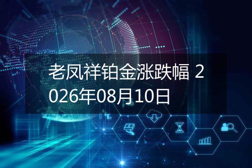老凤祥铂金涨跌幅 2026年08月10日